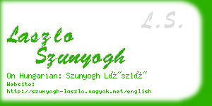 laszlo szunyogh business card